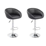 vidaXL Tabourets de bar 2 pcs Noir