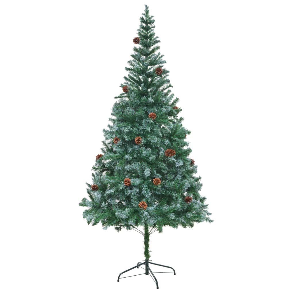 vidaXL Künstlicher Weihnachtsbaum mit Tannenzapfen 210 cm