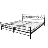 vidaXL Bed Only Frame 180x200 cm 6FT Super King Black