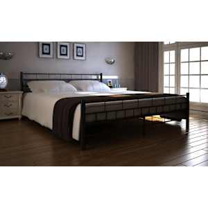 vidaXL Bettgestell Schwarz Metall 180×200 cm