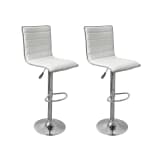 vidaXL Tabourets de bar 2 pcs Blanc