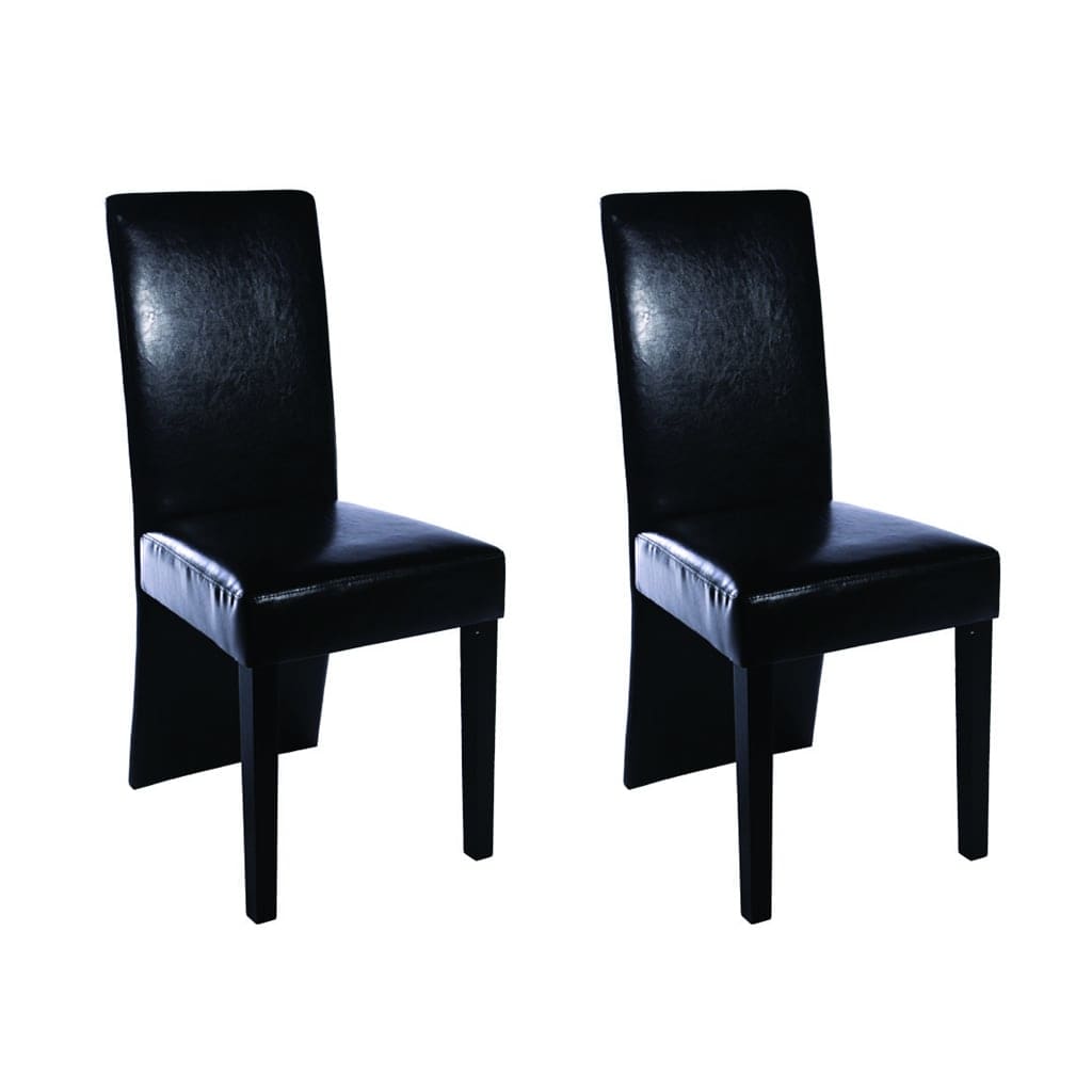 Blagovaonske stolice od umjetne kože 2 kom crne