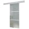 vidaXL Schuifdeur 178 cm glas en aluminium zilverkleurig 