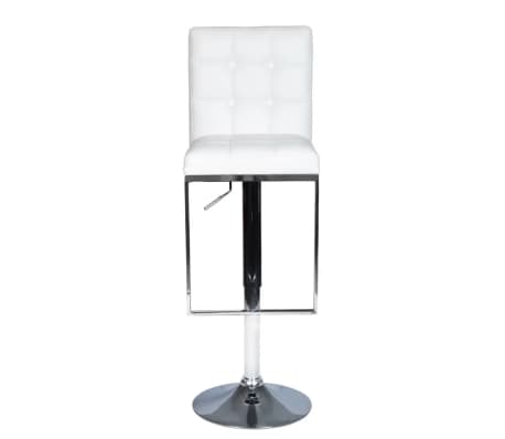 Комплект от два луксозни бели бар стола с облегалки