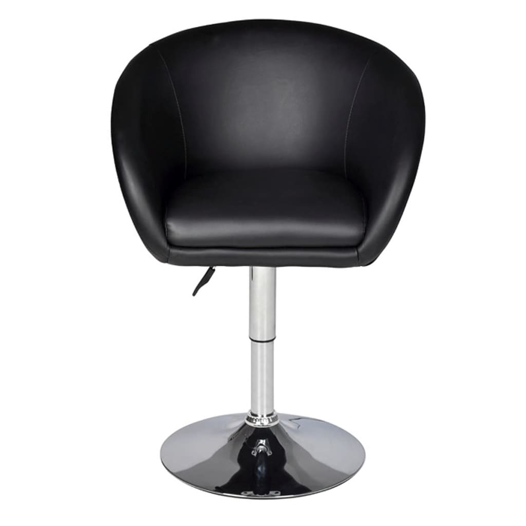 vidaXL Tabouret de bar Noir Similicuir