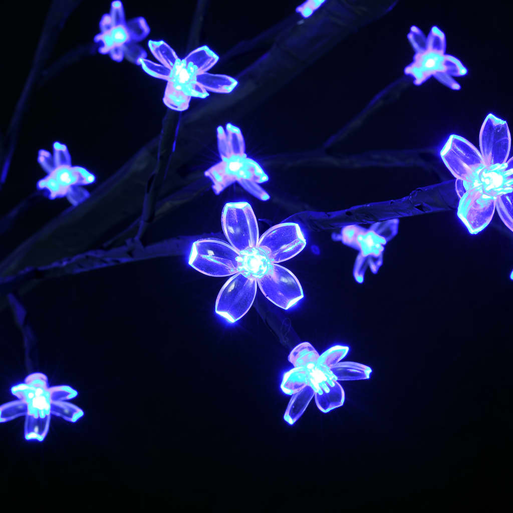 vidaXL Albero di Natale Luci a LED Blu Ciliegio in Fiore 180 cm