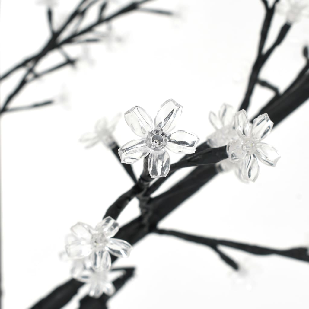 vidaXL Joulupuu kirsikankukka 120 cm valkoiset LEDit