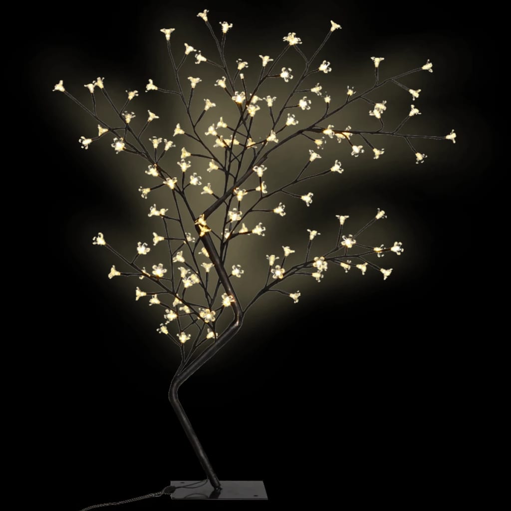Joulupuu kirsikankukka 120 cm lämpimän valkoiset LEDit
