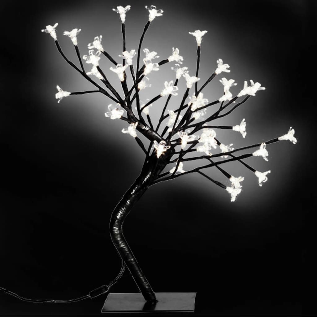 2 x Kirsikankukka LED Valopuu Valkoinen Valo