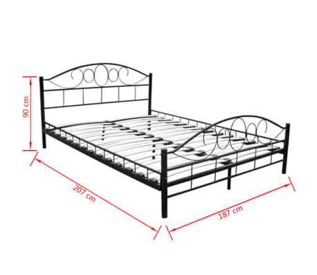 Letto matrimoniale testiera ferro 180 x 200 con doghe | vidaXL.it Letto matrimoniale testiera ferro 180 x 200 con doghe | vidaXL.it