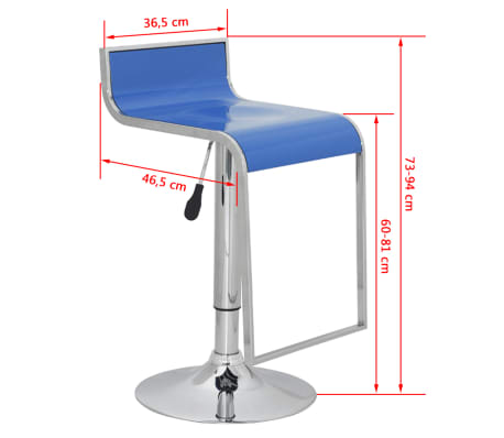 Sgabelli cucina o bar Tulsa design plastica ABS, 2, blu | vidaXL.it Sgabelli cucina o bar Tulsa design plastica ABS, 2, blu | vidaXL.it