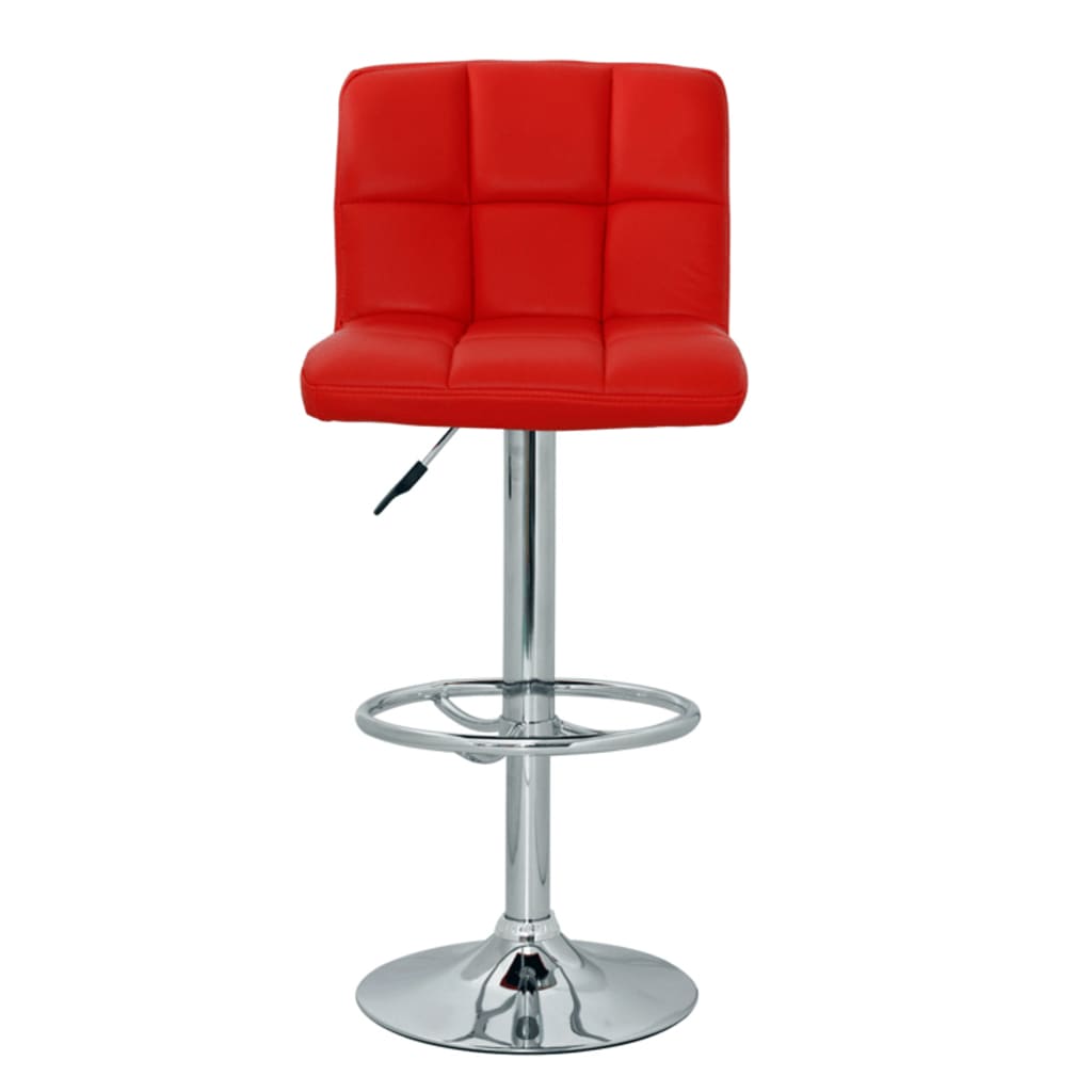 vidaXL Tabourets de bar 2 pcs Rouge Similicuir