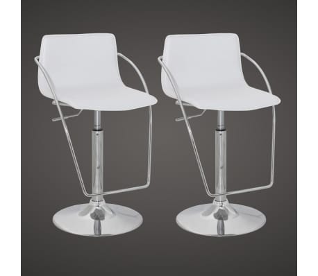 vidaXL Tabourets de bar 2 pcs Blanc