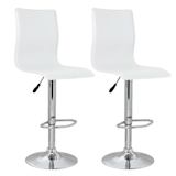 vidaXL Tabouret de bar 2 pcs Blanc