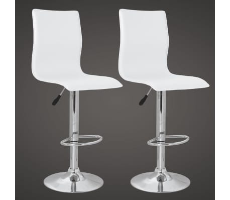 vidaXL barstole 2 stk. kunstlæder hvid