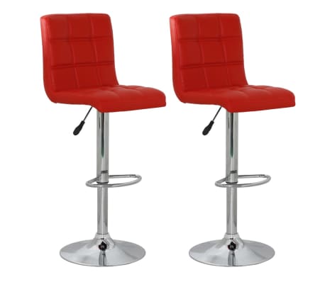 vidaXL Barhocker 2 Stk. Rot Kunstleder zum Schnäppchenpreis | vidaXL.at