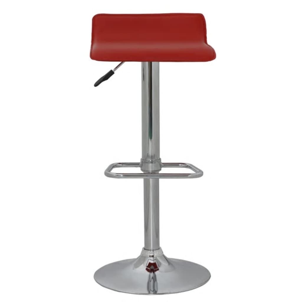 vidaXL Bancos de bar 2 pcs couro artificial vermelho