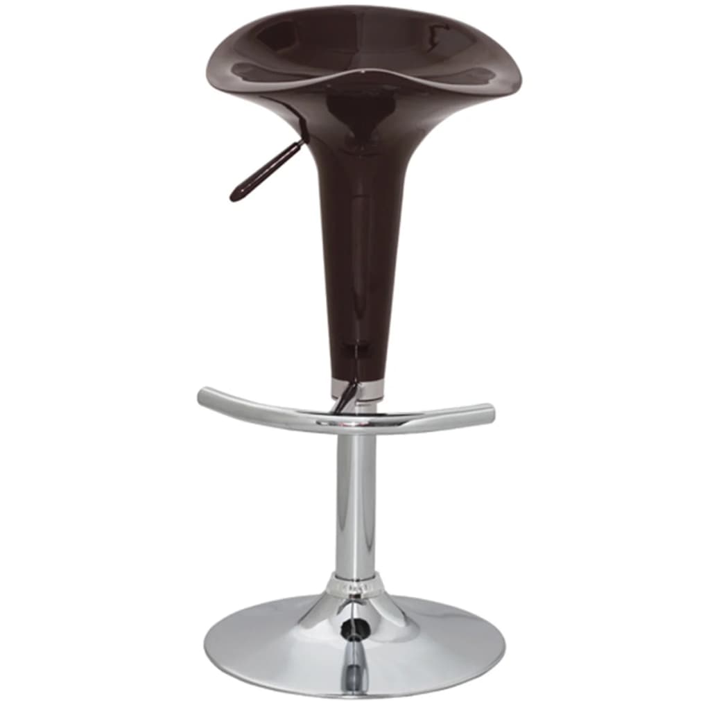 vidaXL Bar Stools 2 pcs Brown Plastic