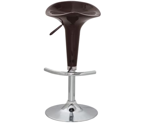Dviejų Rudų Blizgaus Dizaino Baro Kėdžių Komplektas, ABS Plastikas