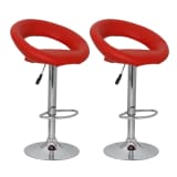 vidaXL Barhocker 2 Stk. Rot