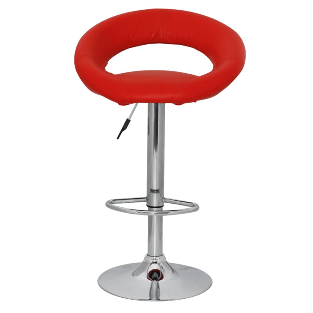 vidaXL Tabourets de bar 2 pcs Rouge Similicuir