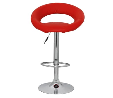 vidaXLX Barski stolčki 2 kosa rdeče umetno usnje
