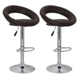 vidaXL Barhocker 2 Stk. Braun