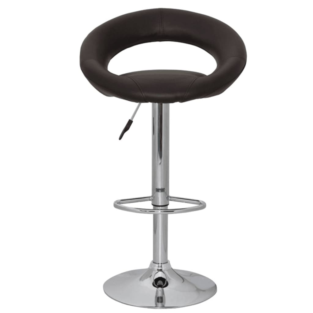 vidaXL Tabourets de bar 2 pcs Marron Similicuir