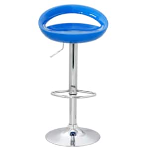 2 Išskirtinio Dizaino Baro Kėdės, Mėlynas ABC Plastikas