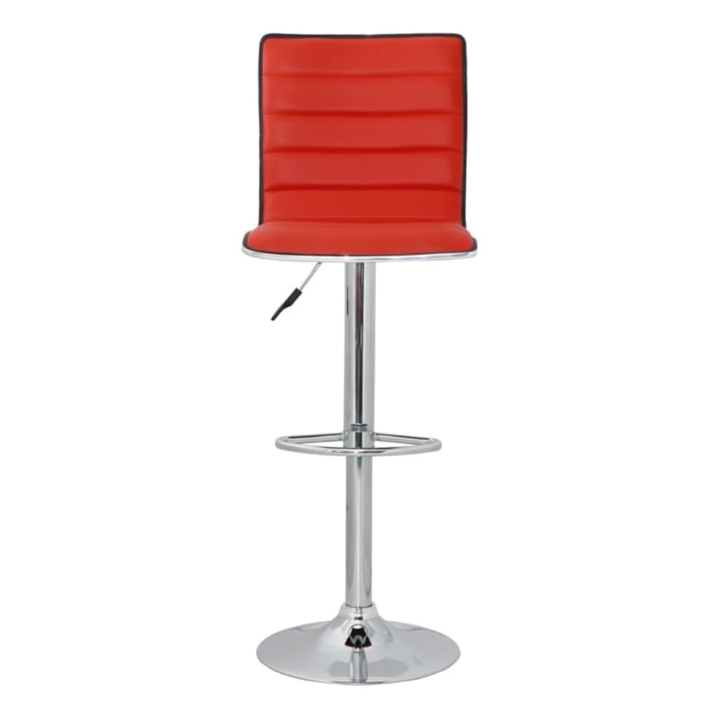 vidaXL Barstoelen 2 st kunstleer rood