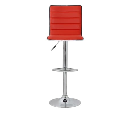 vidaXL Barski stolčki 2 kosa rdeče umetno usnje