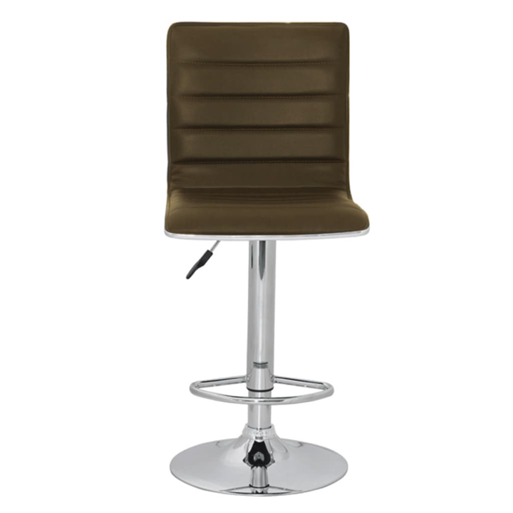 vidaXL Barstoelen 2 st kunstleer bruin