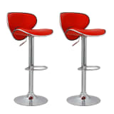 vidaXL Tabourets de bar 2 pcs Rouge