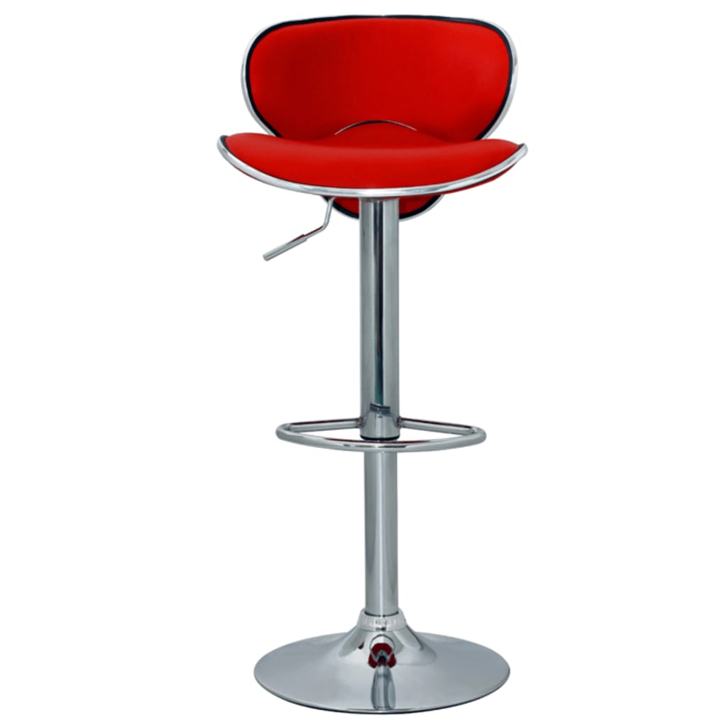 vidaXL Tabourets de bar 2 pcs Rouge Similicuir