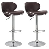 vidaXL Barhocker 2 Stk. Braun