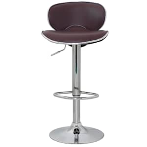 vidaXL Baro taburetės, 2 vnt., rudos spalvos, dirbtinė oda