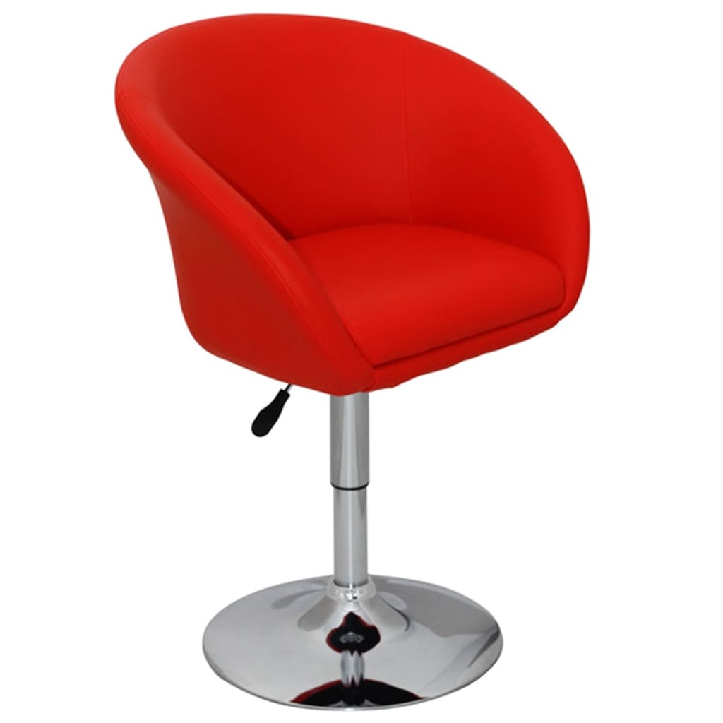 vidaXL Σκαμπό Μπαρ Κόκκινο 63,5 x 55 x 75-91 εκ.