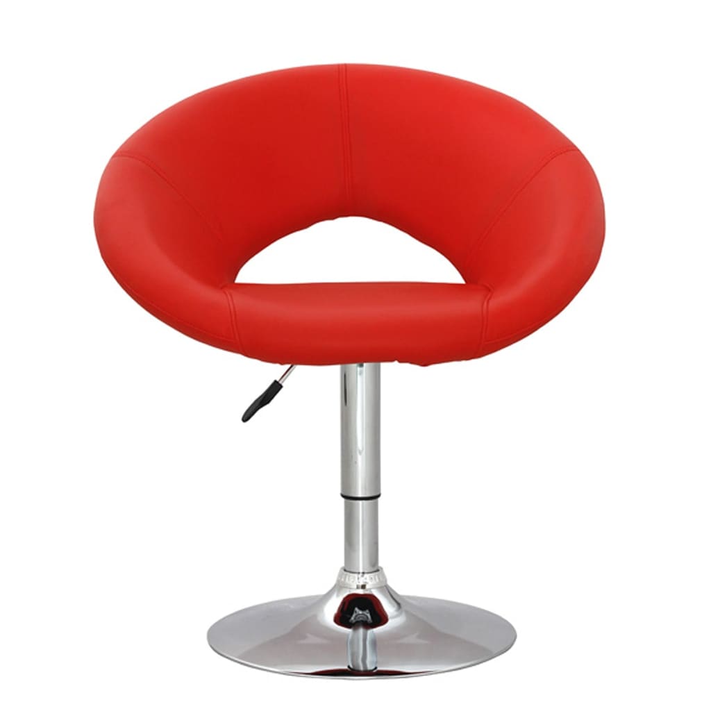 vidaXL Banco de bar 48x60x70-86 cm vermelho