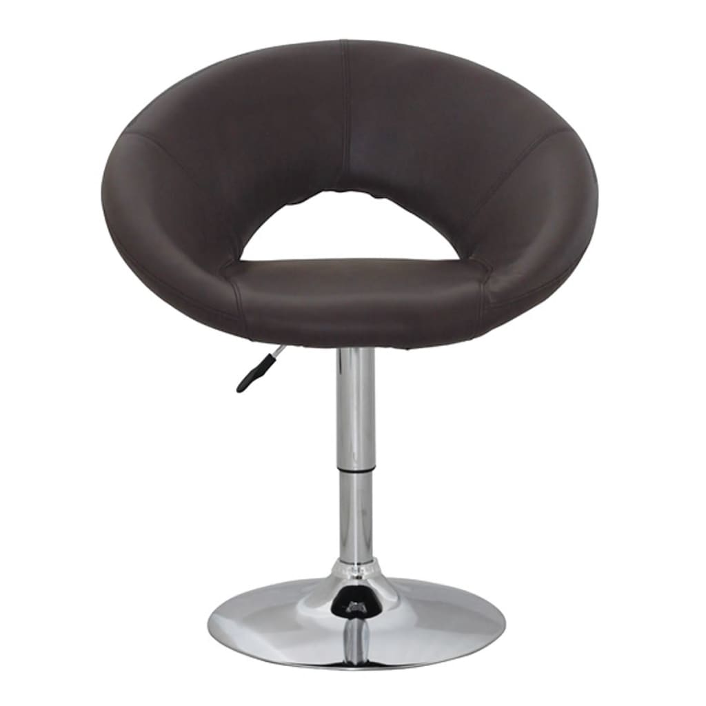 vidaXL Barová stolička, hnedá, umelá koža