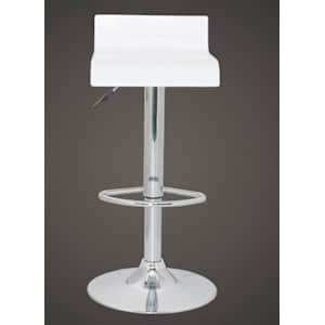 Bar Stool Low Back White Wood (set of 2)