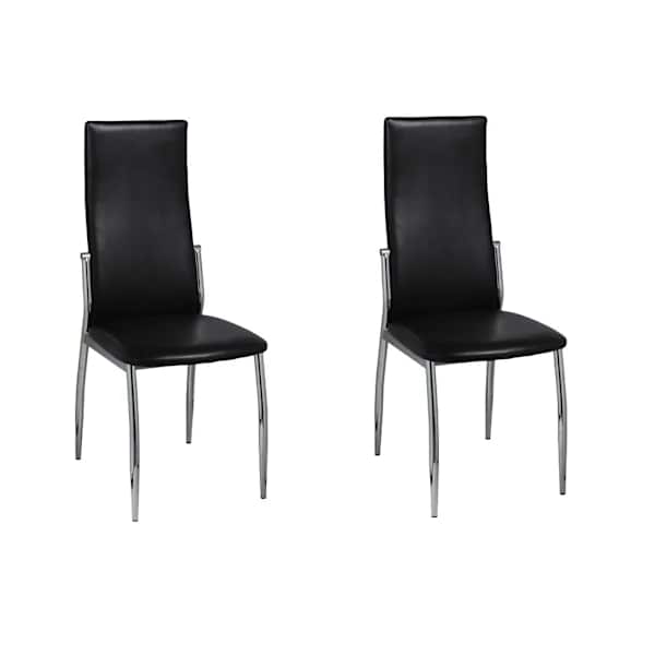 vidaXL s&ouml;&ouml;gitoolid 2 tk, must, kunstnahk