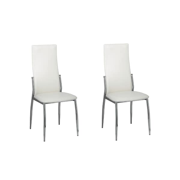 vidaXL s&ouml;&ouml;gitoolid 2 tk, valge, kunstnahk