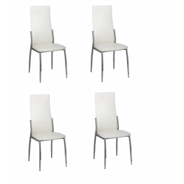 vidaXL s&ouml;&ouml;gitoolid 4 tk, valge, kunstnahk