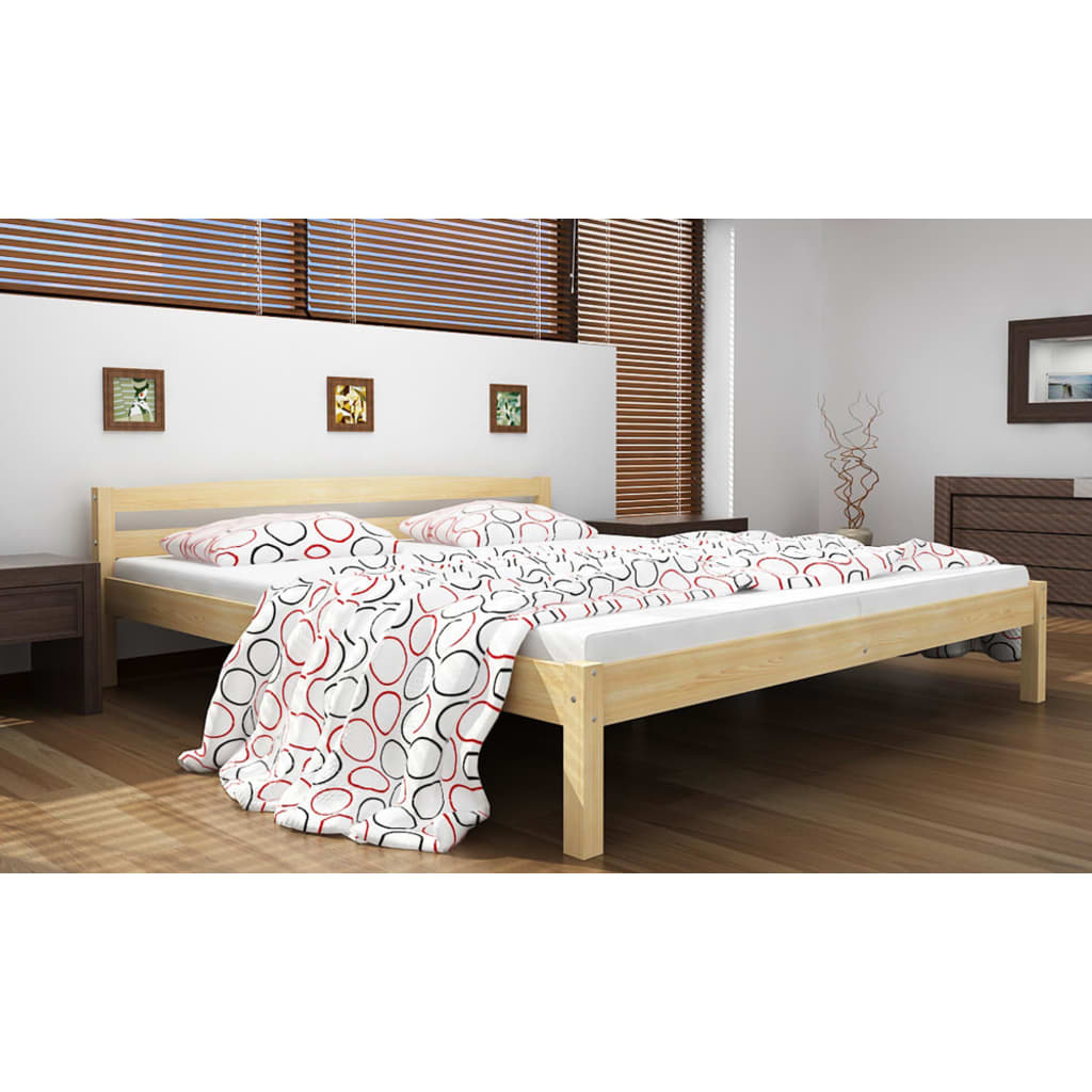 

vidaXL 2-persoonsbed van hout 180 x 200 cm.