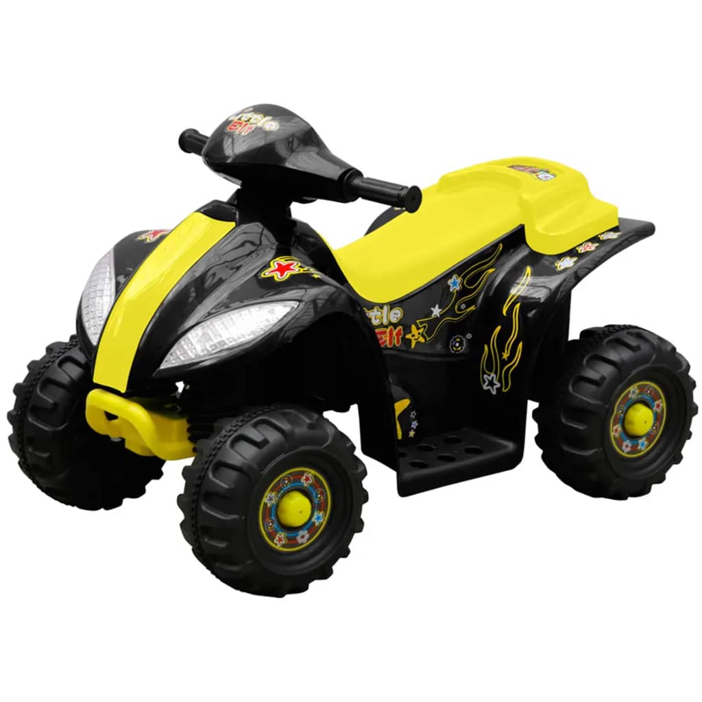 vidaXL Elektrisk firehjuling for barn gul og svart