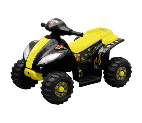 vidaXL Elektrisk firehjuling for barn gul og svart