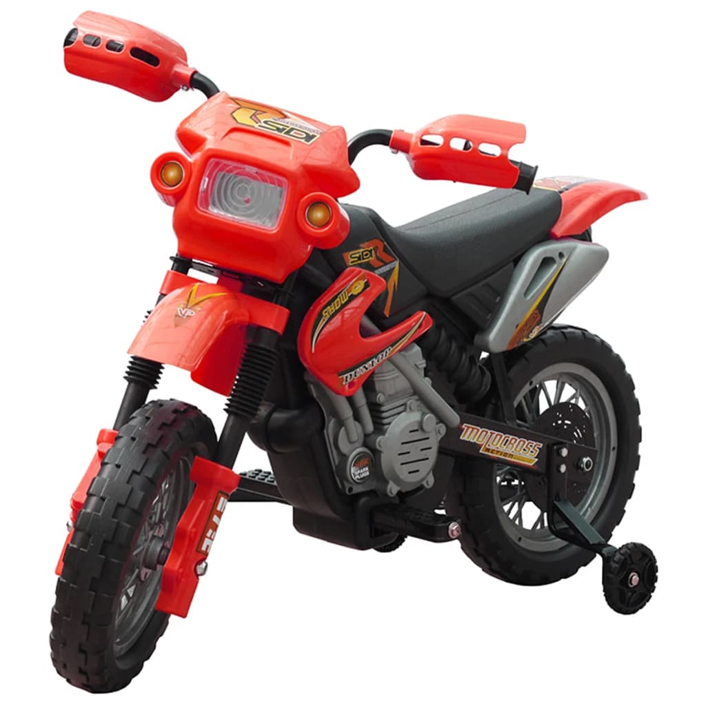 Motocicletă copii 2 km/h cu acumulator Roşu vidaXL