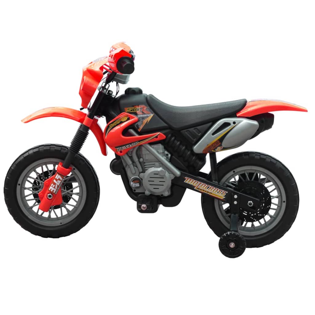 vidaXL Motocicleta para niños rojo y negro