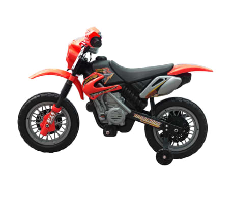 vidaXL Detská motorka, červeno čierna