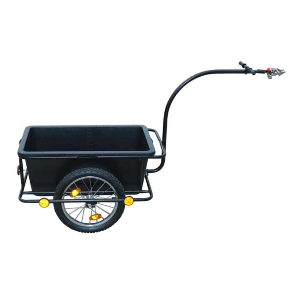 vidaXL Remorcă de bicicletă cu cărucior din plastic, 90 L imagine vidaxl.ro